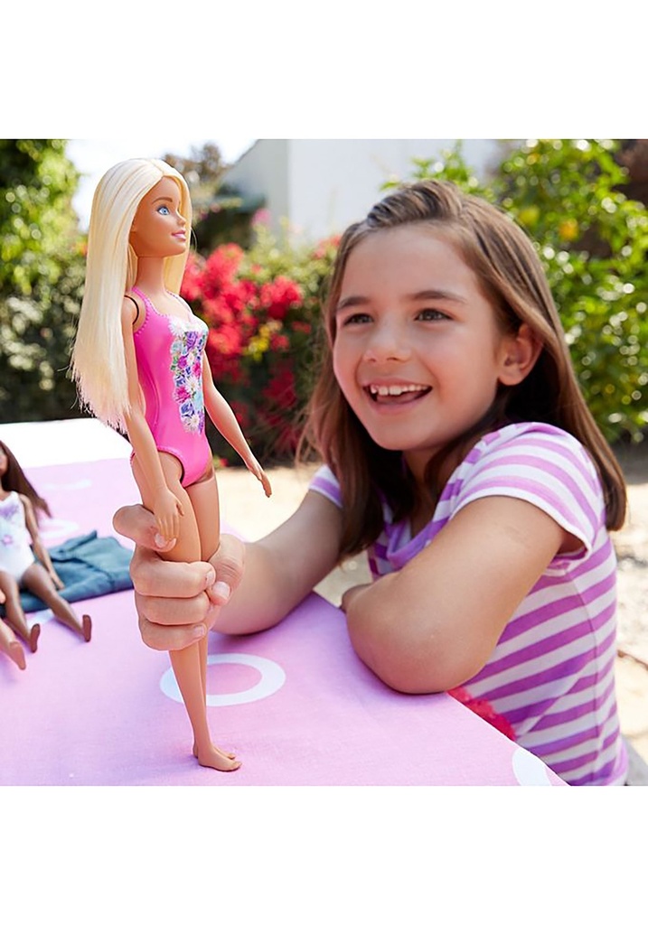 barbie beach fun playset with dolls pool and car